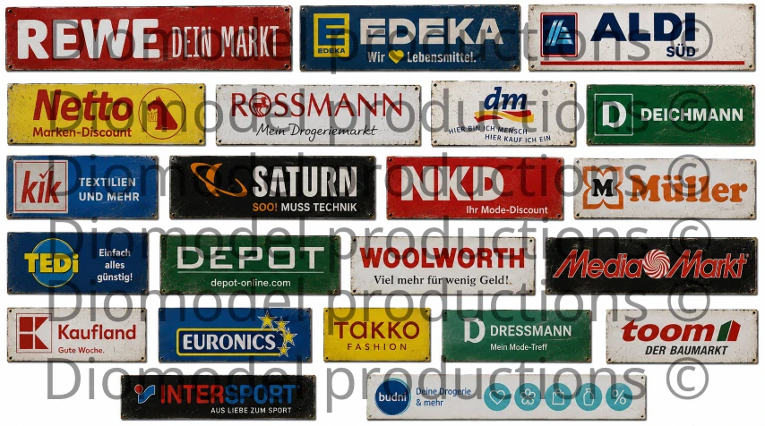 German shop signs modern