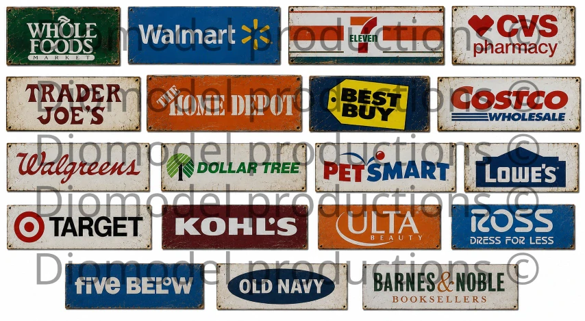 American shop signs modern