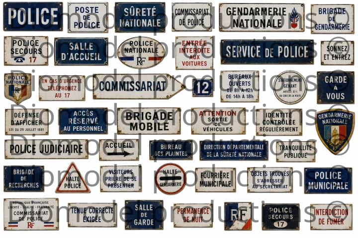 French police station signs 60‘s