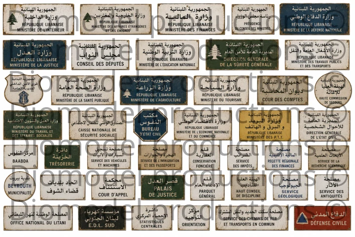Lebanese office building signs