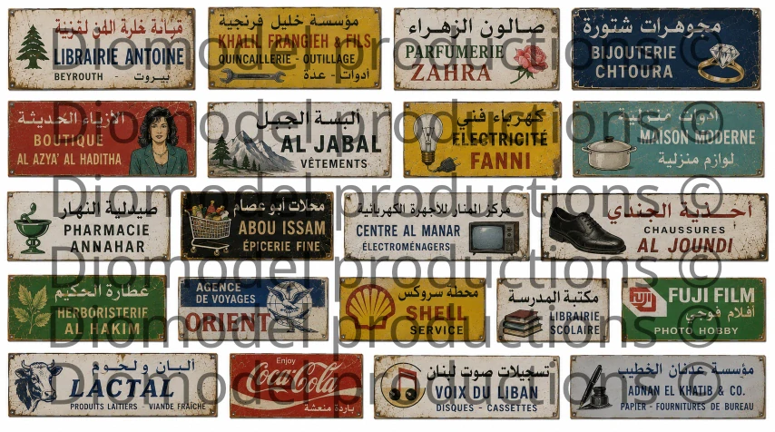 Lebanese shop signs