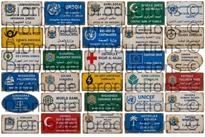 Somali office building signs