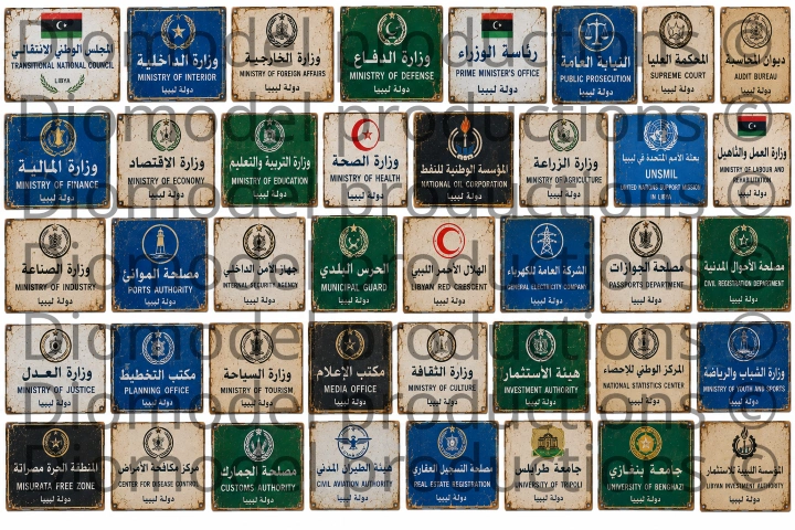 Libyan office building signs
