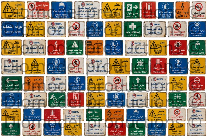 Libian power plant warning signs