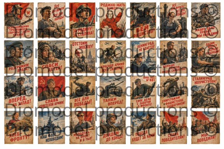 Sowiet propaganda posters WW2