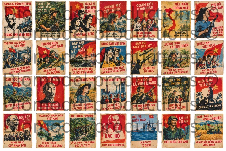 Vietnamese propaganda posters Vietnam war