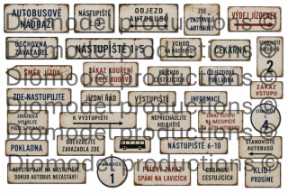 Czech bus station signs 1