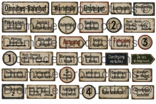 German bus station signs