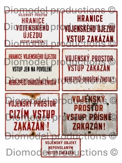 Czech ČSLA / AČR  area signs big set