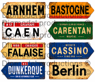 Road signs small 8 pcs