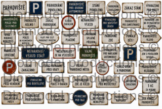 Czech parking signs