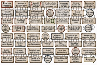 German workplace signs