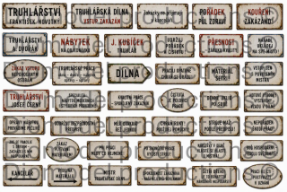 Czech carpentry signs