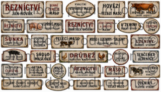 Czech butcher shop signs 2