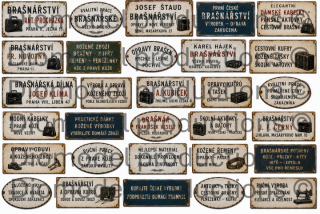 Czech bag makers shop signs