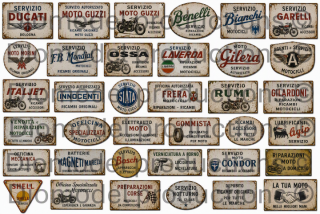 Italian motorcycle service signs