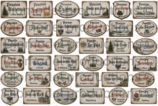 German guesthouse signs