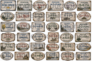 French guesthouse signs