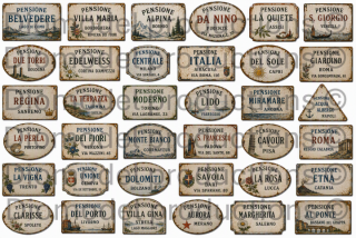 Italian guesthouse signs