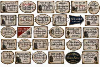 German photo studio signs