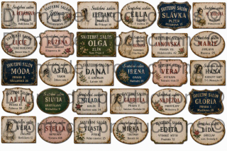 Czech wedding salon signs