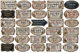 German wedding salon signs
