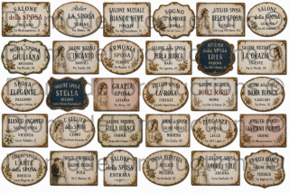 Italian wedding salon signs