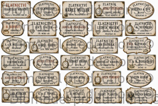 Czech jewellery shop signs