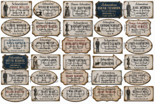 German dressmaker’s shop signs