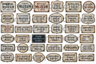 Czech museum signs