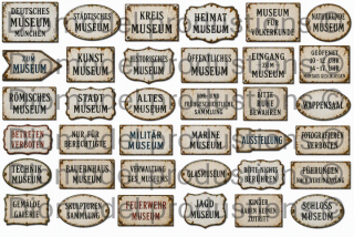 German museum signs