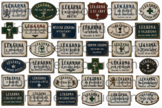 Czech pharmacy signs