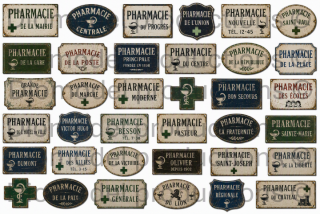 French pharmacy signs
