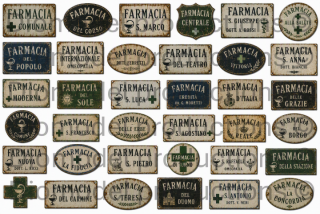 Italian pharmacy signs
