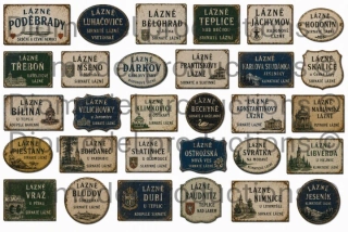 Czech baths signs