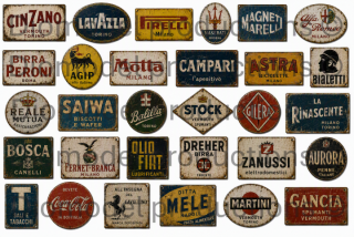 Italian advertising signs