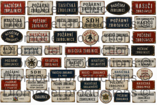 Czech fire stations signs