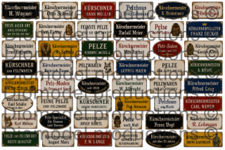 German furrier shop signs