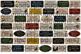 German music shop signs