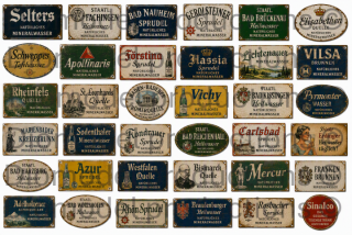 German mineral water signs