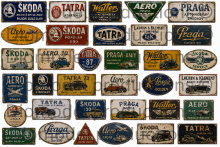 Czech car manufacturer advertising signs