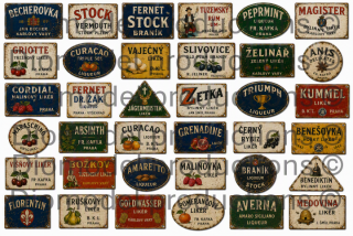 Czech liquor advertising signs