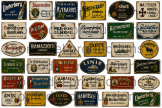 German liquor advertising signs