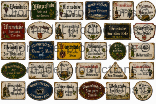 German wine bar signs