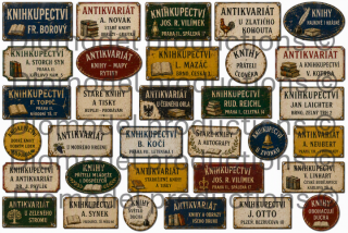 Czech book shop signs