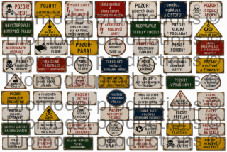 Czech industrial warning signs