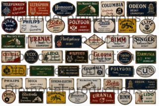 Czech gramophone advertising signs