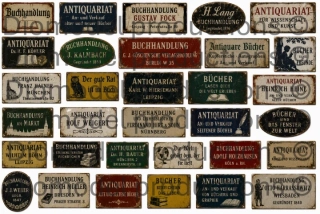 German book shop signs