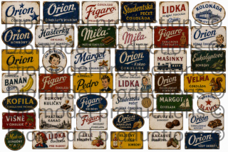Czech chocolate advertising signs