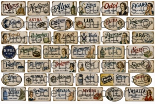 Czech perfumes & cosmetics ad. signs